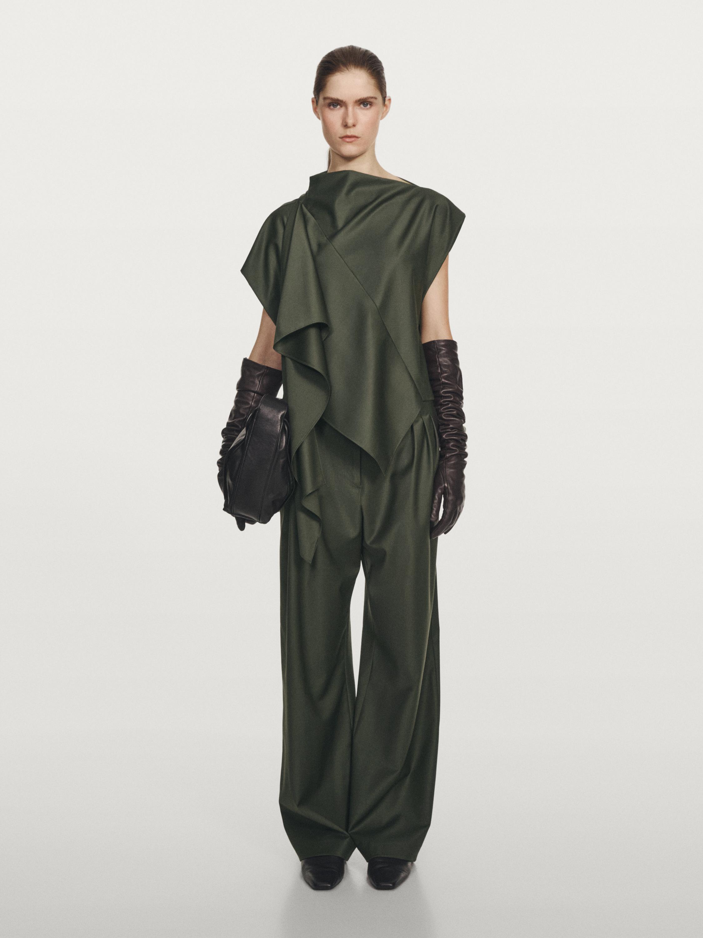 Pantalon à pinces en mélange de laine - STUDIO